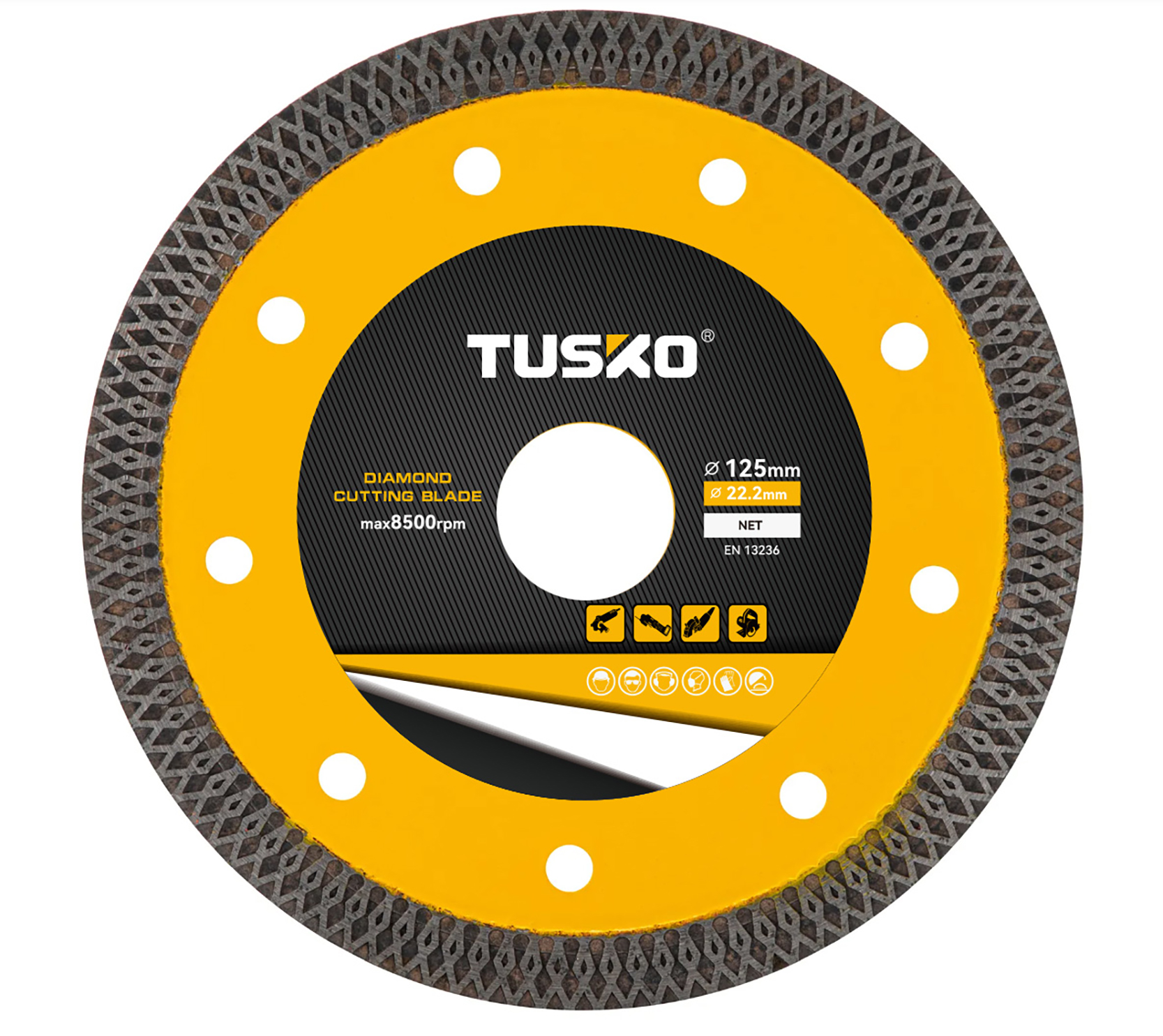 TUSKO Continuous Rim Diamond Blade for Ceramic Porcelain Tile Cutting